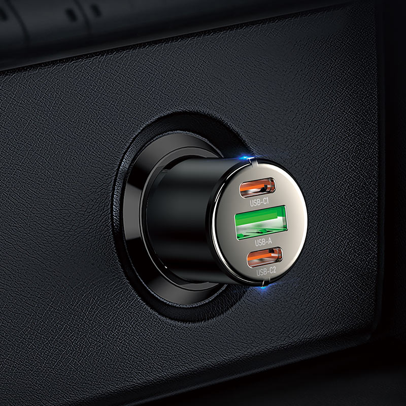 Hoco - 3 Port Car Charger (NZ6)